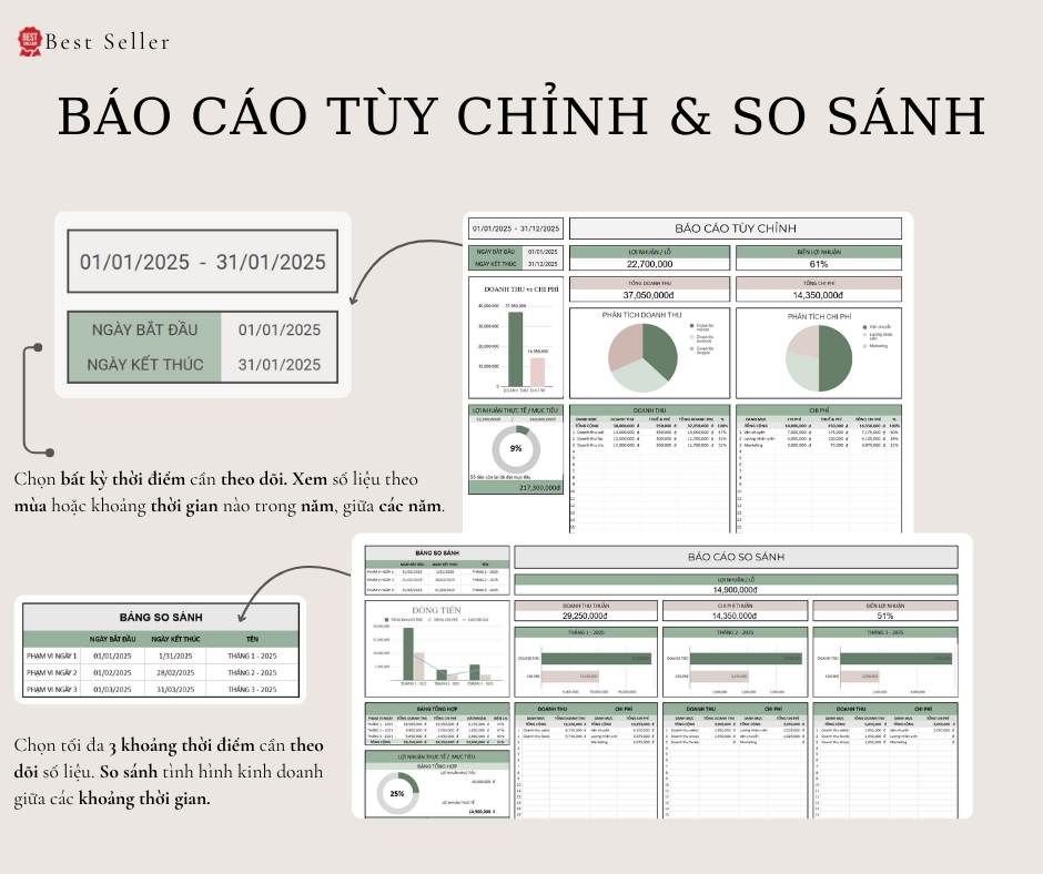 Profit & Lost – Báo cáo lãi lỗ doanh nghiệp (Spreadsheet Template) - Image 6