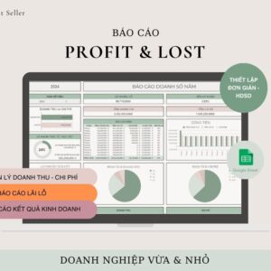 Profit & Lost – Báo cáo lãi lỗ doanh nghiệp (Spreadsheet Template)